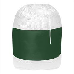 White Mesh with Forest Green
